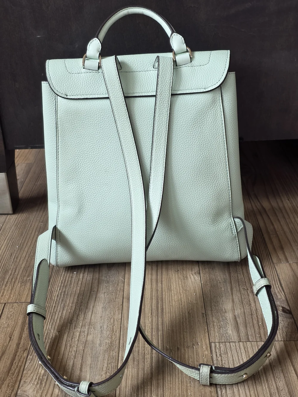 kate spade Mint Green Pebbled Leather Top-Handle Backpack